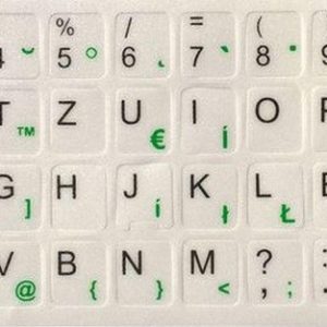 Billentyűzet matrica fehér Kolink