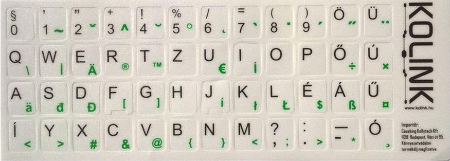 Billentyűzet Matrica Fehér Kolink