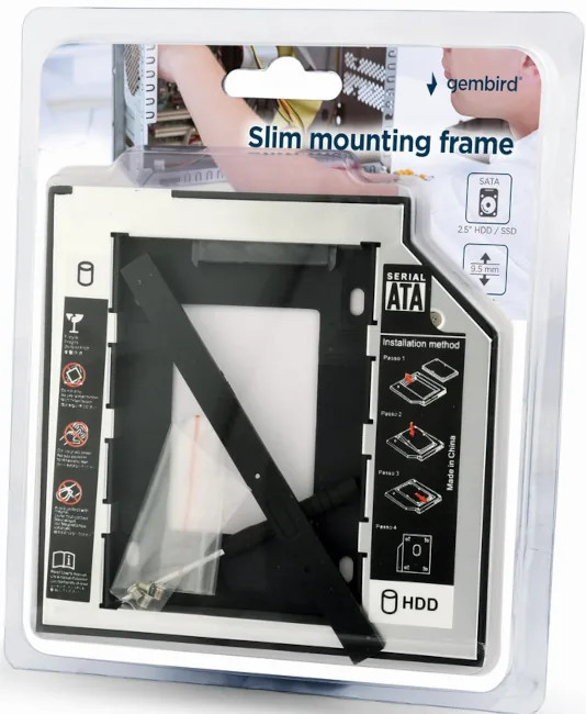 HDD Beépítő 2.5″ – Laptop ODD 9.5 Mm