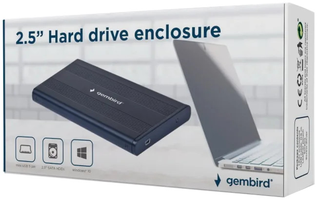 2.5″ SATA HDD Ház USB 2.0 Gembird