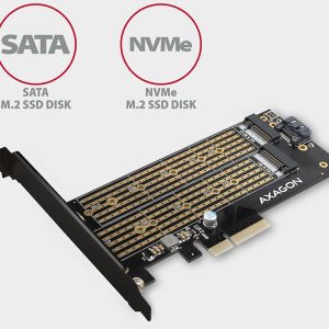 PCIe M.2 NVMe/SATA adapter Axagon