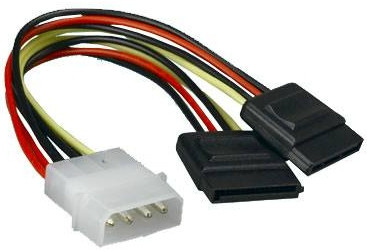 2 X SATA/Molex Kábel 25 Cm NBASE