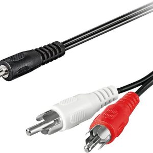 3.5 mm Jack - 2x RCA kábel 3 m Goobay