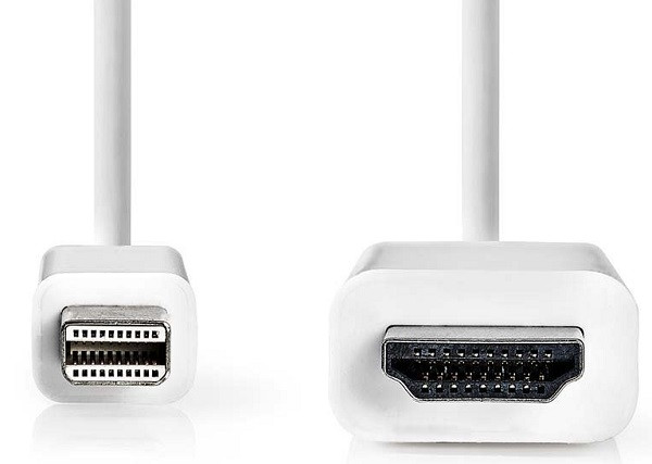 Mini DisplayPort/HDMI Kábel 15 Cm Fehér Wiretek