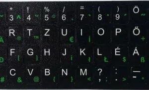 Billentyűzet matrica fekete Kolink