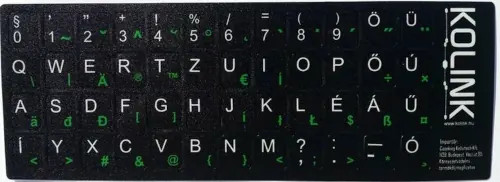Billentyűzet Matrica Fekete Kolink