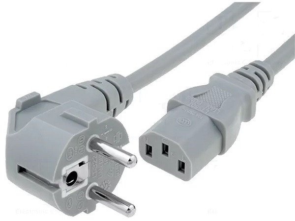 230V Tápkábel 1.8 M Szürke