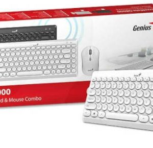 Billentyűzet és egér Genius LuxeMate Q8000 vezeték nélküli fehér
