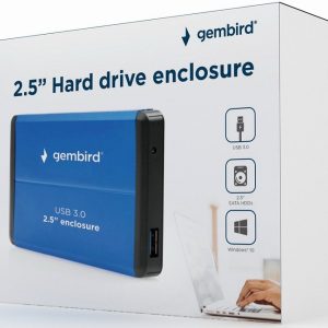 2.5" SATA HDD ház USB 3.0 Gembird EE2-U3S-2-B kék