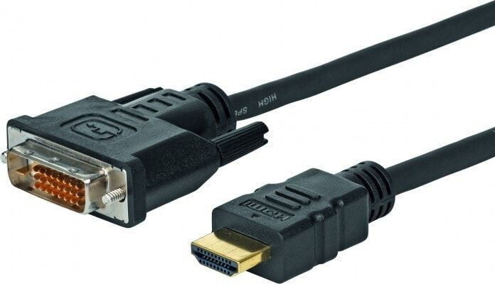 HDMI/DVI-D  Kábel 1.0 M Vivolink Szürke