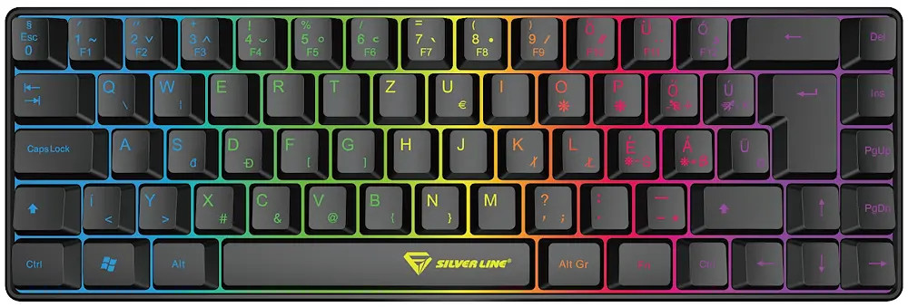 Silverline KB68 RGB Gamer Vezetékes Billentyűzet