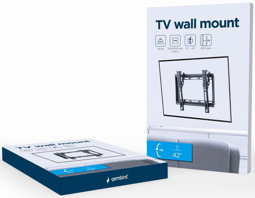 Fali Tartó Konzol (dönthető) 23″-42″ Gembird WM-42T-04