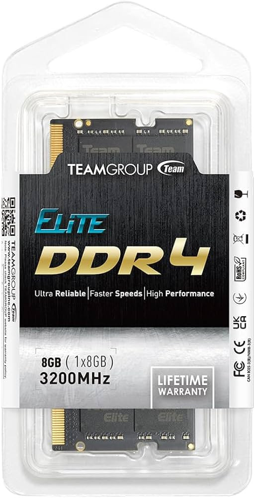 8 GB DDR4 3200 Laptop RAM TeamGroup Elite