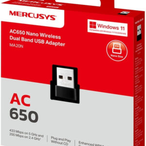 USB Wi-Fi Mercusys MA20N AC650